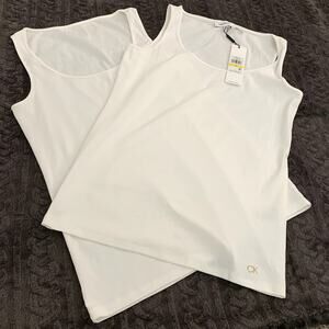 Women's Calvin Klein Ivory Tanks/Cami Set of 2 Size M NWT/NWOT